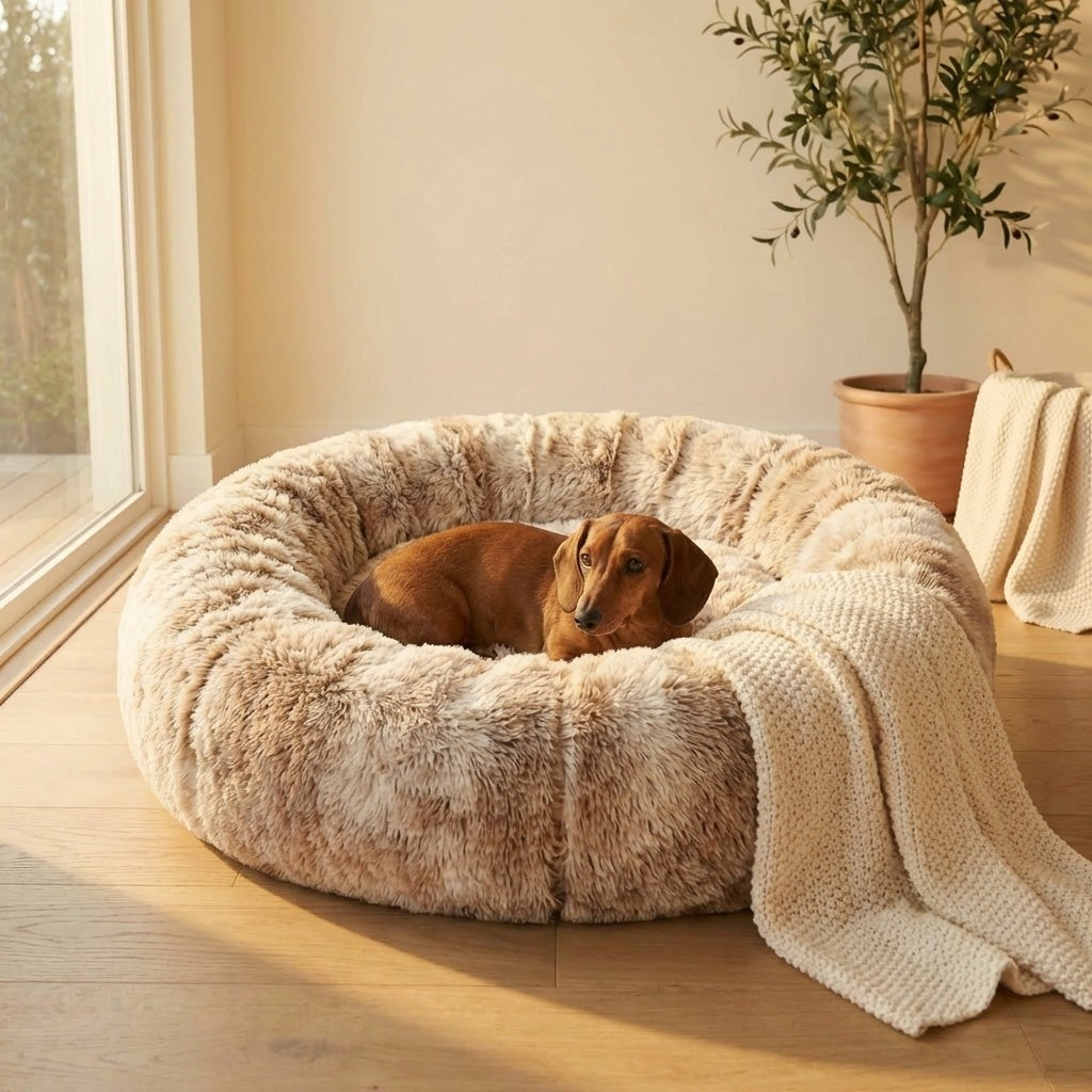 Plush Round Pet Bed, photo 3